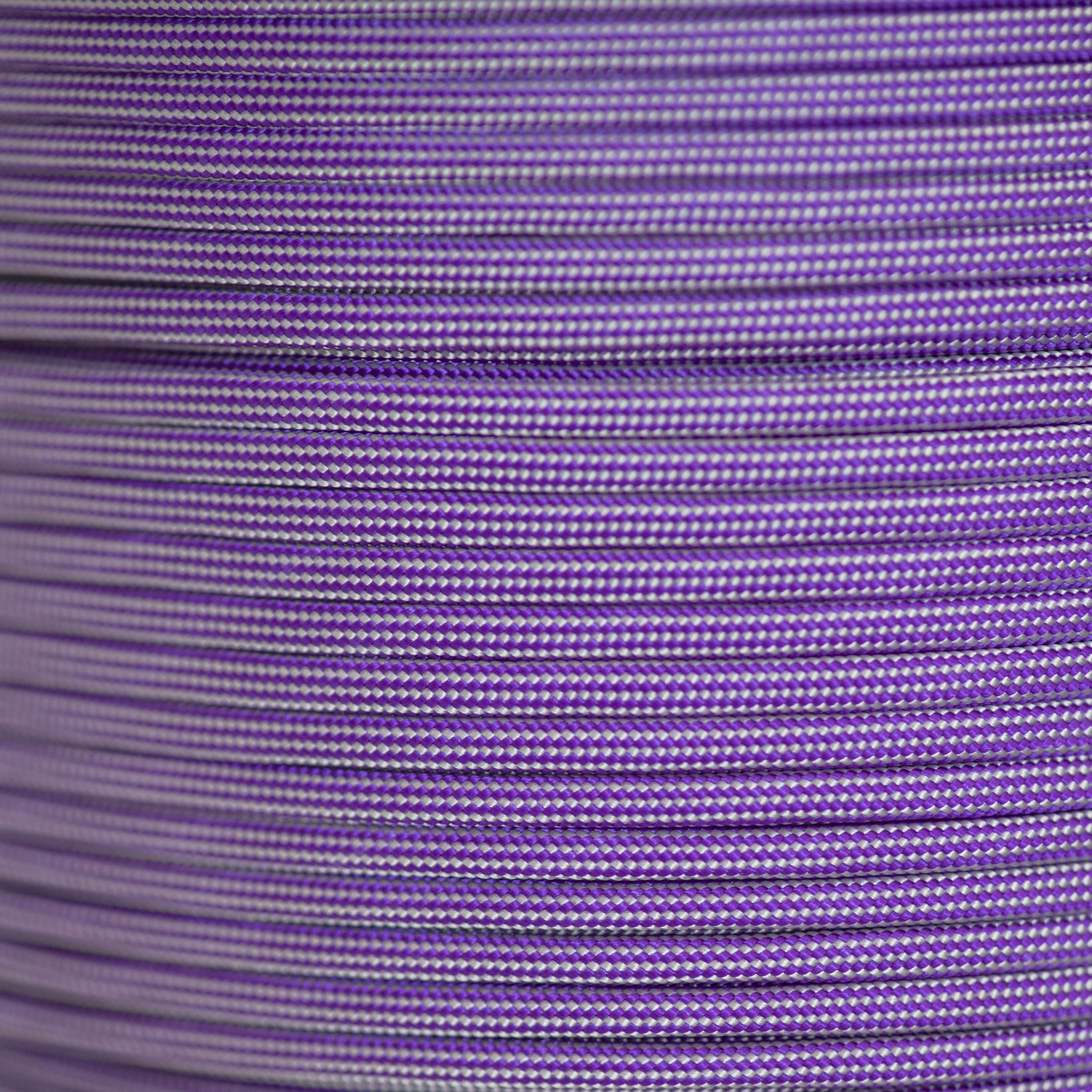 Acid Purple with Silver Grey Stripes 550 Paracord - The Paracord Store