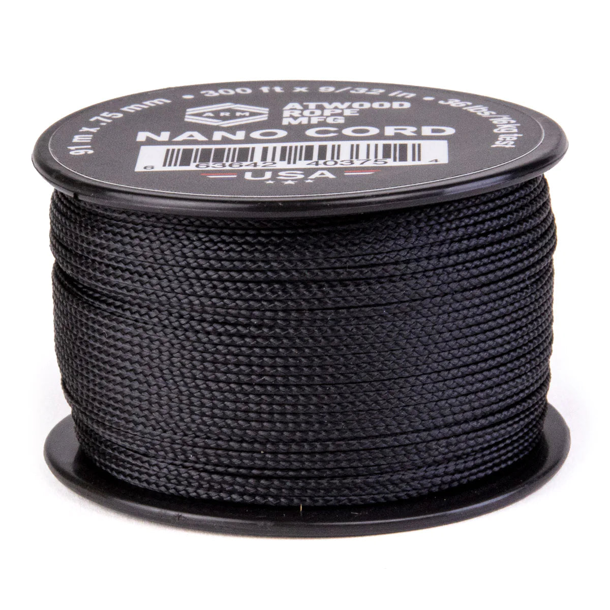 Black - Atwood Nano Cord - The Paracord Store