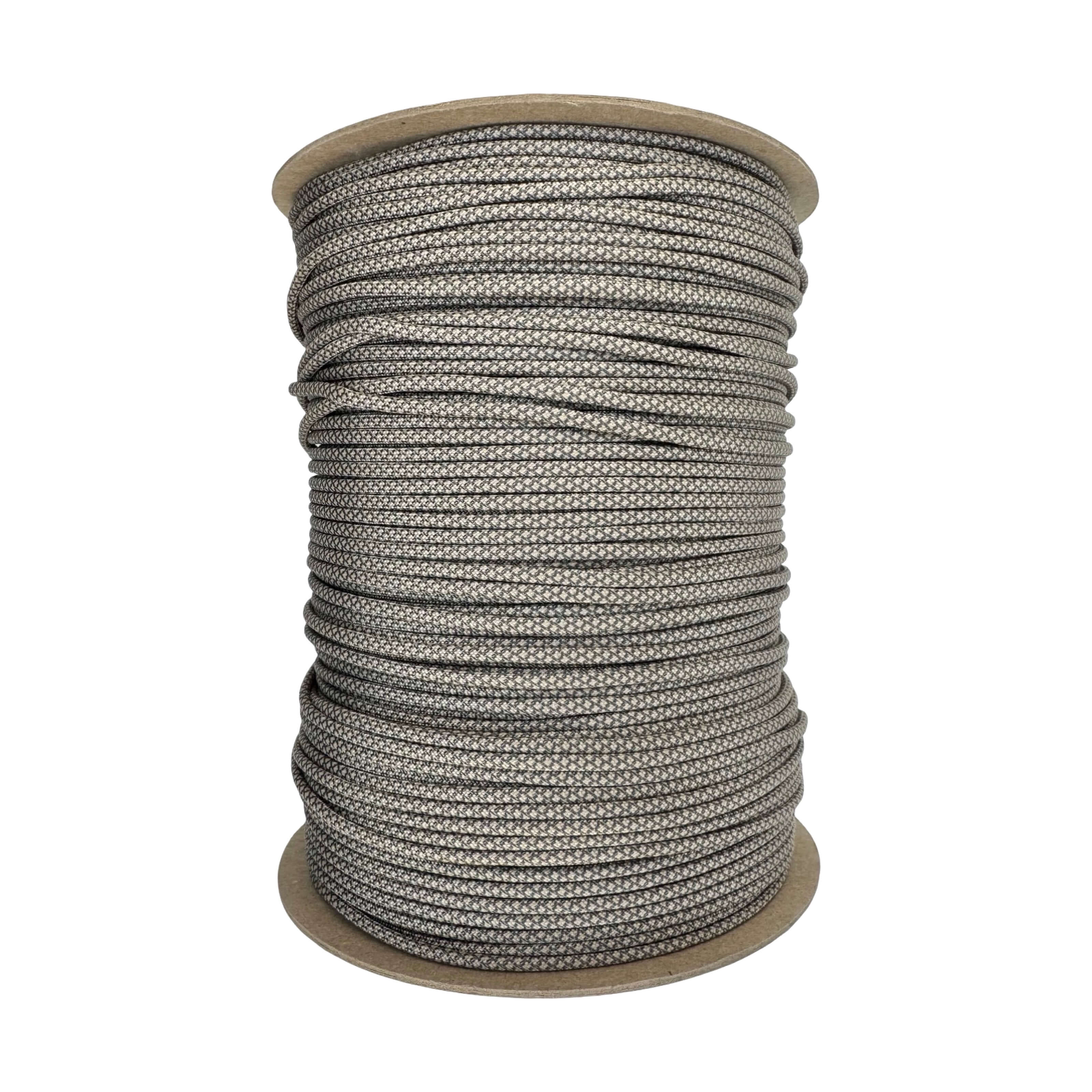 Paracord 550 gris carbón con 380 diamantes color canela