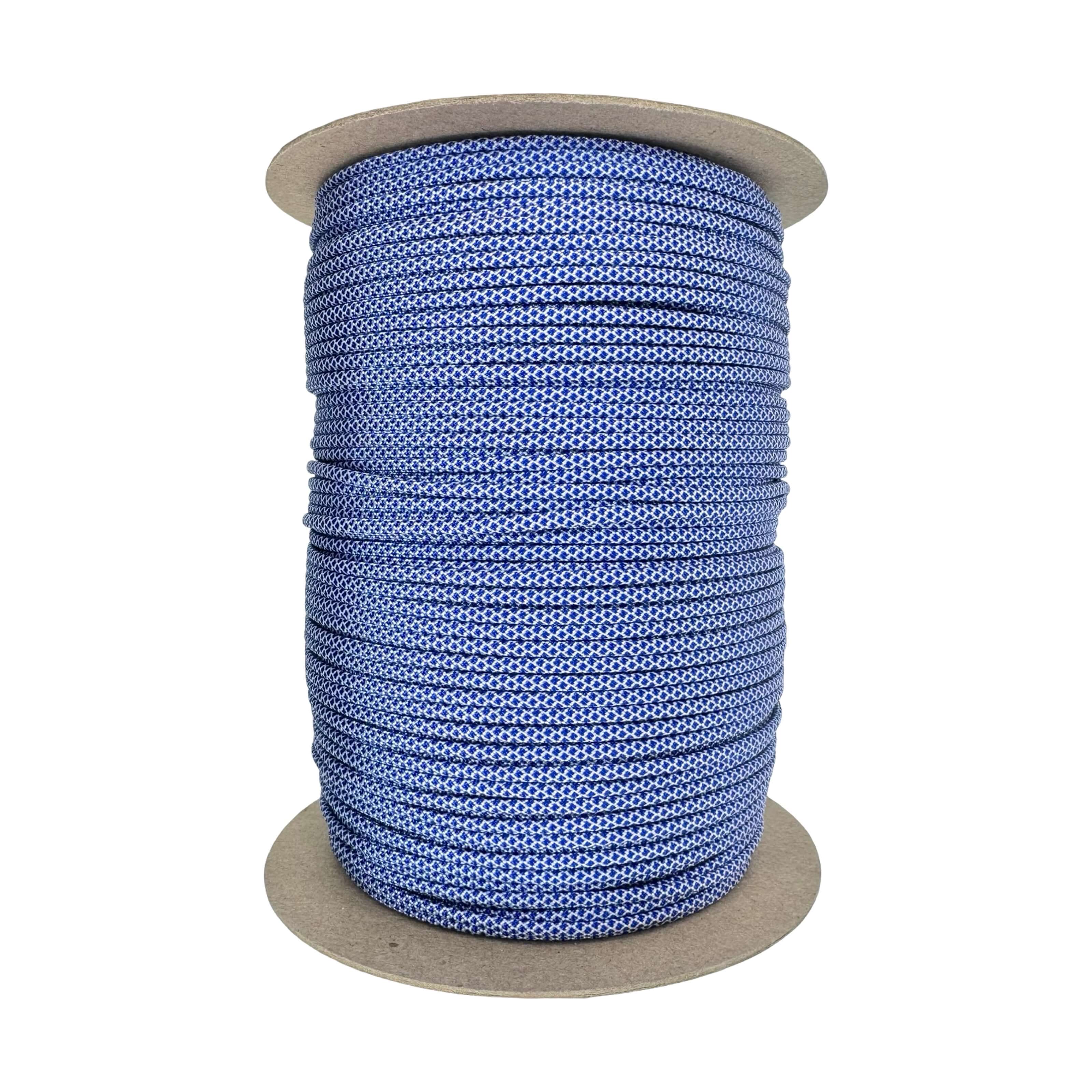 Cream with Electric Blue Diamonds 550 Paracord