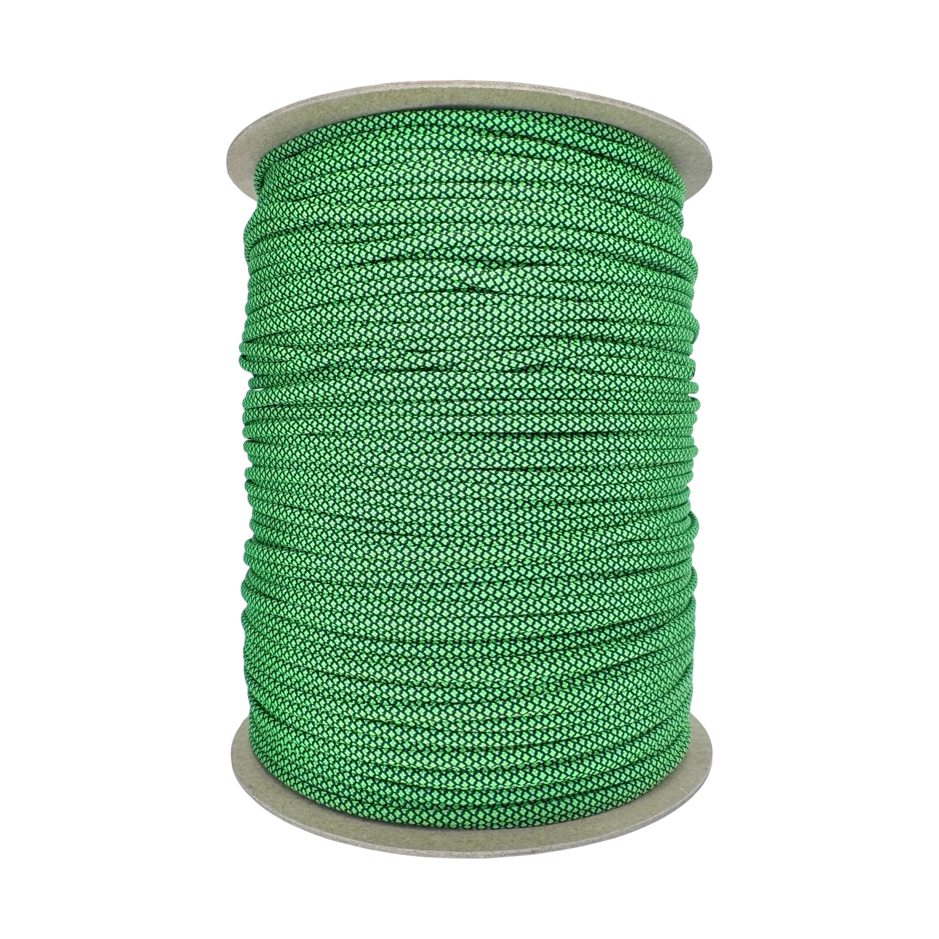Paracord 550 con diamantes verde neón