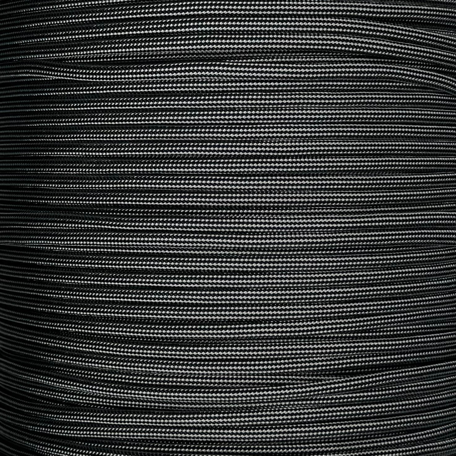 Black with Silver Grey Stripes 550 Paracord - The Paracord Store
