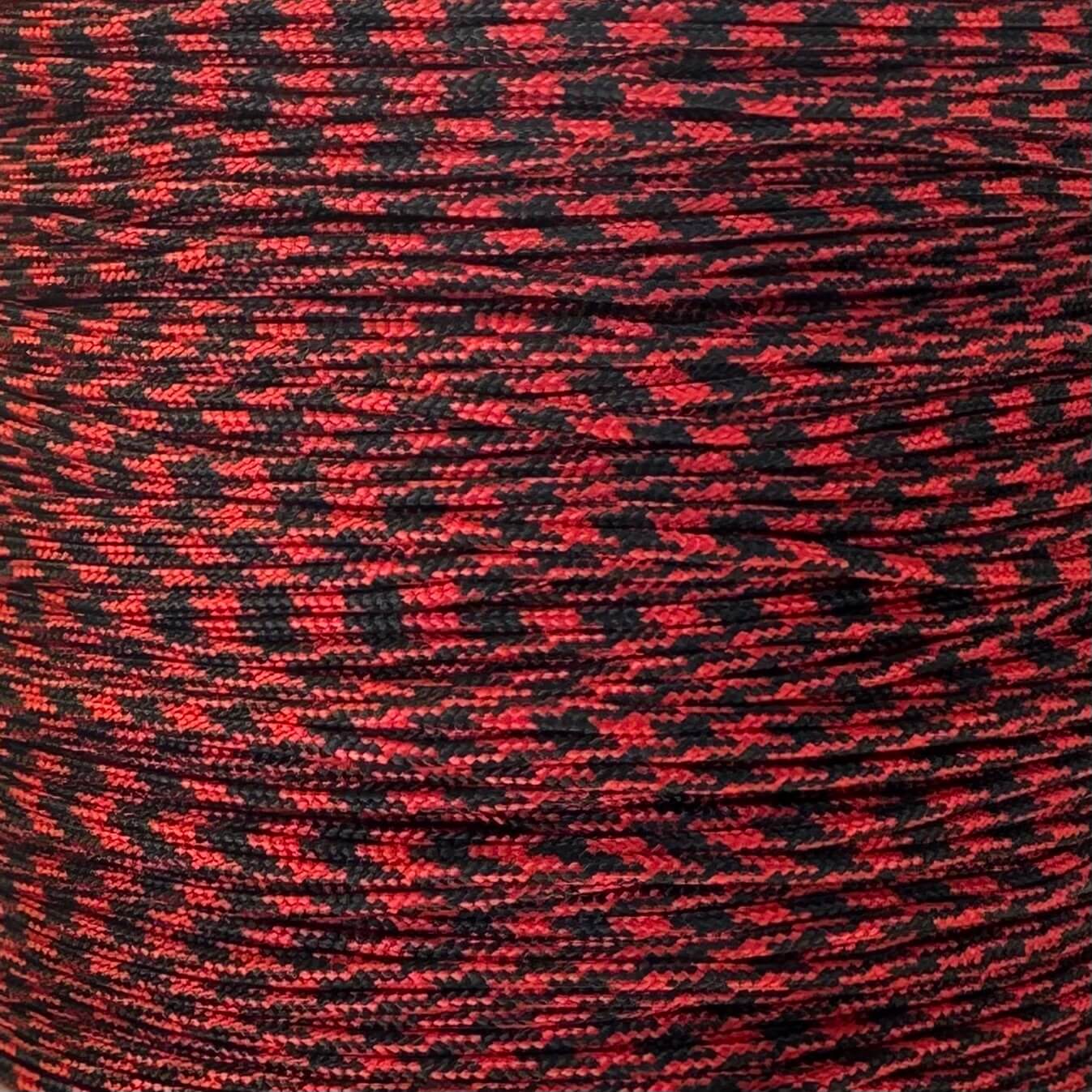 Lady Bug (Imperial Red and Black 50/50) Type I Paracord