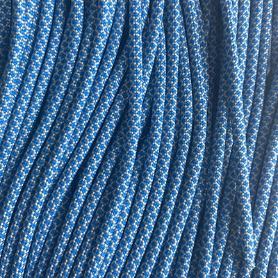 Cream with Colonial Blue Diamonds 550 Paracord - The Paracord Store