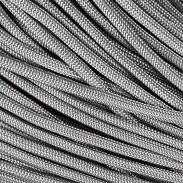 550 Paracord Helix Charcoal Grey with Black Made in the USA Nylon/Nylon  (100 FT.)