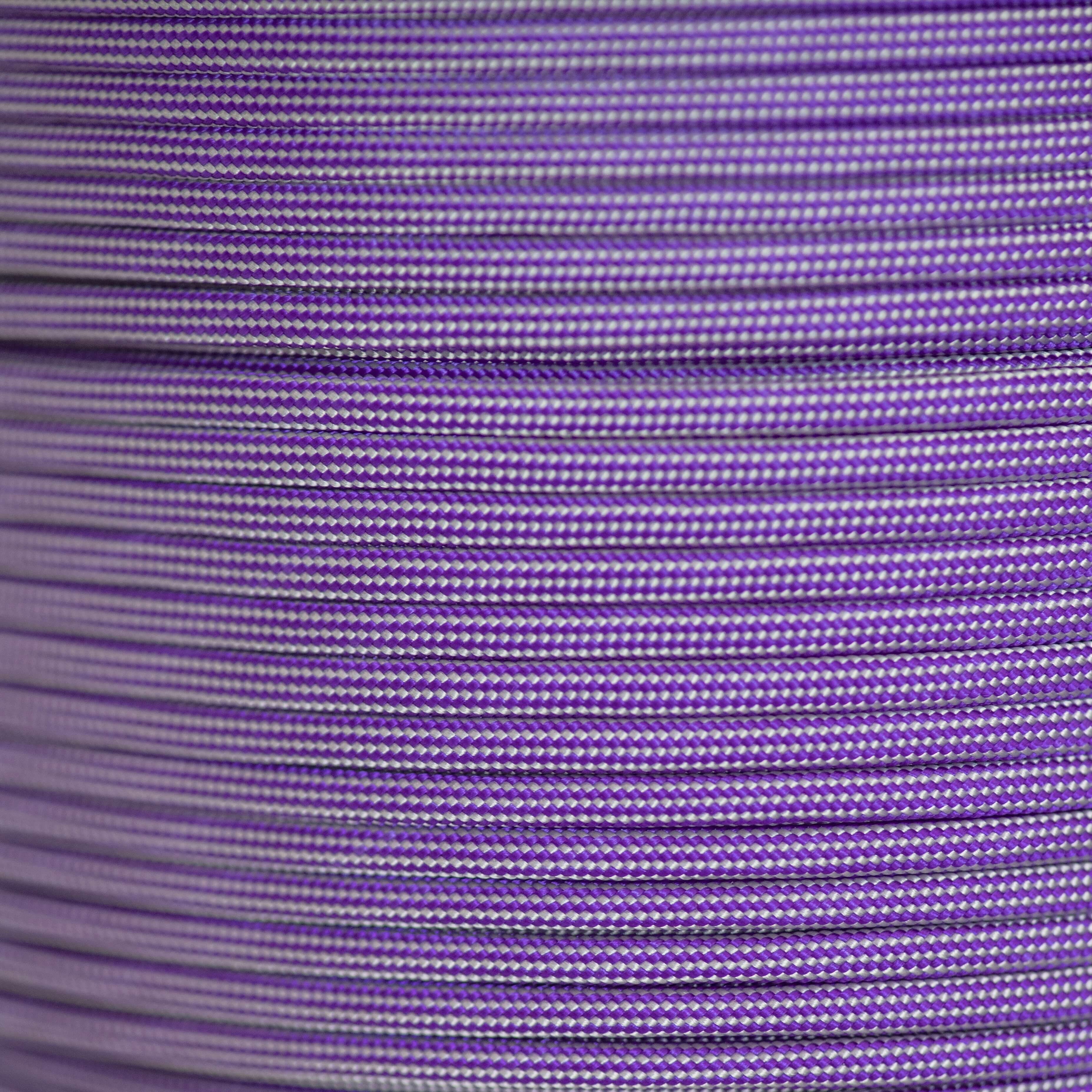 Acid Purple with Silver Grey Stripes 550 Paracord