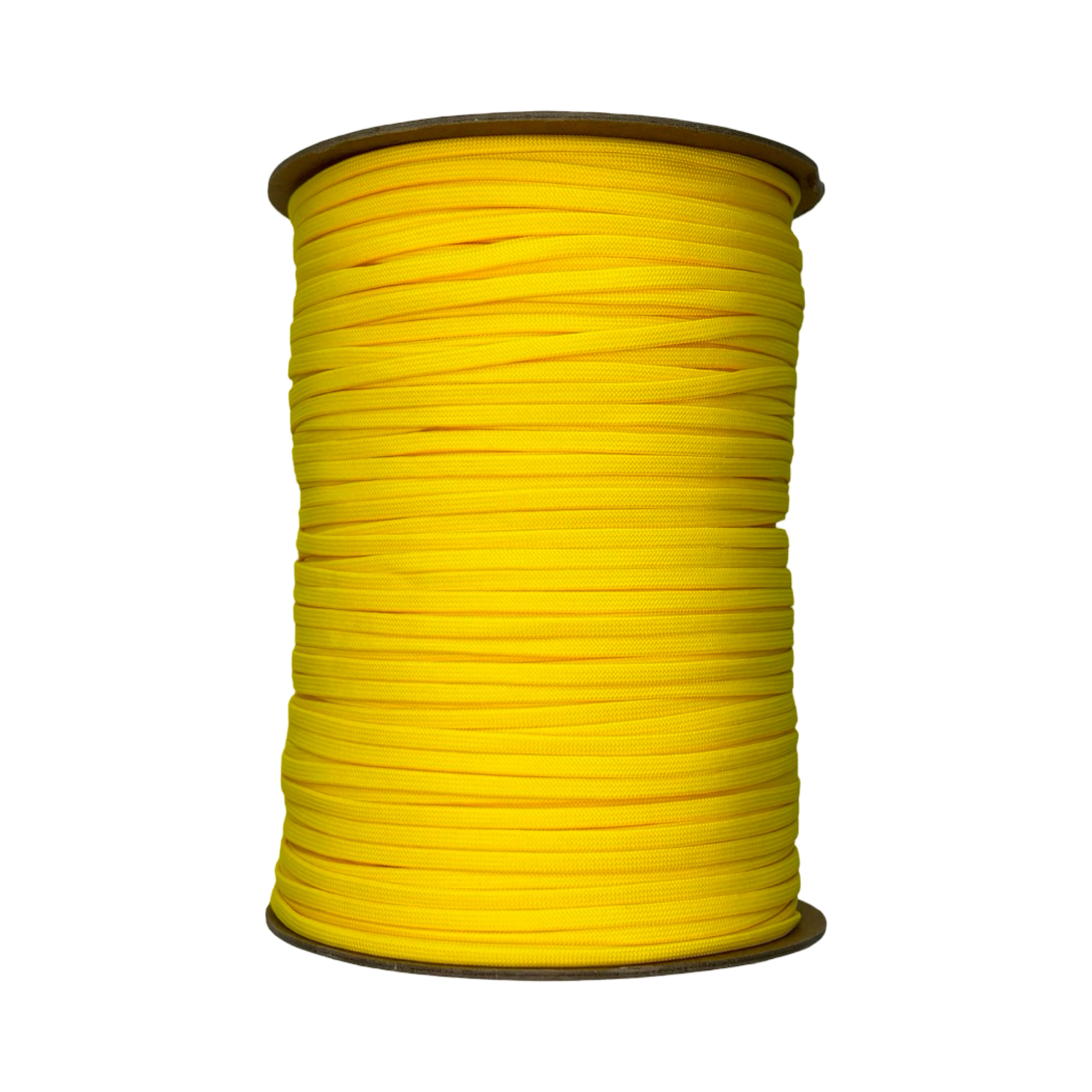 Paracord sin núcleo 650 de color amarillo canario