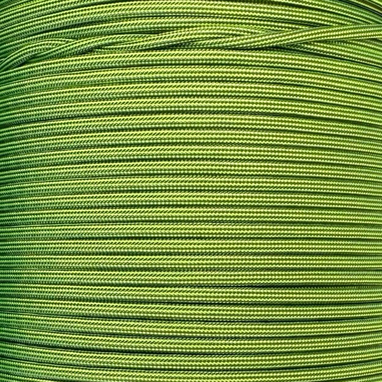 Paracord 550 con rayas de color gris carbón y amarillo neón
