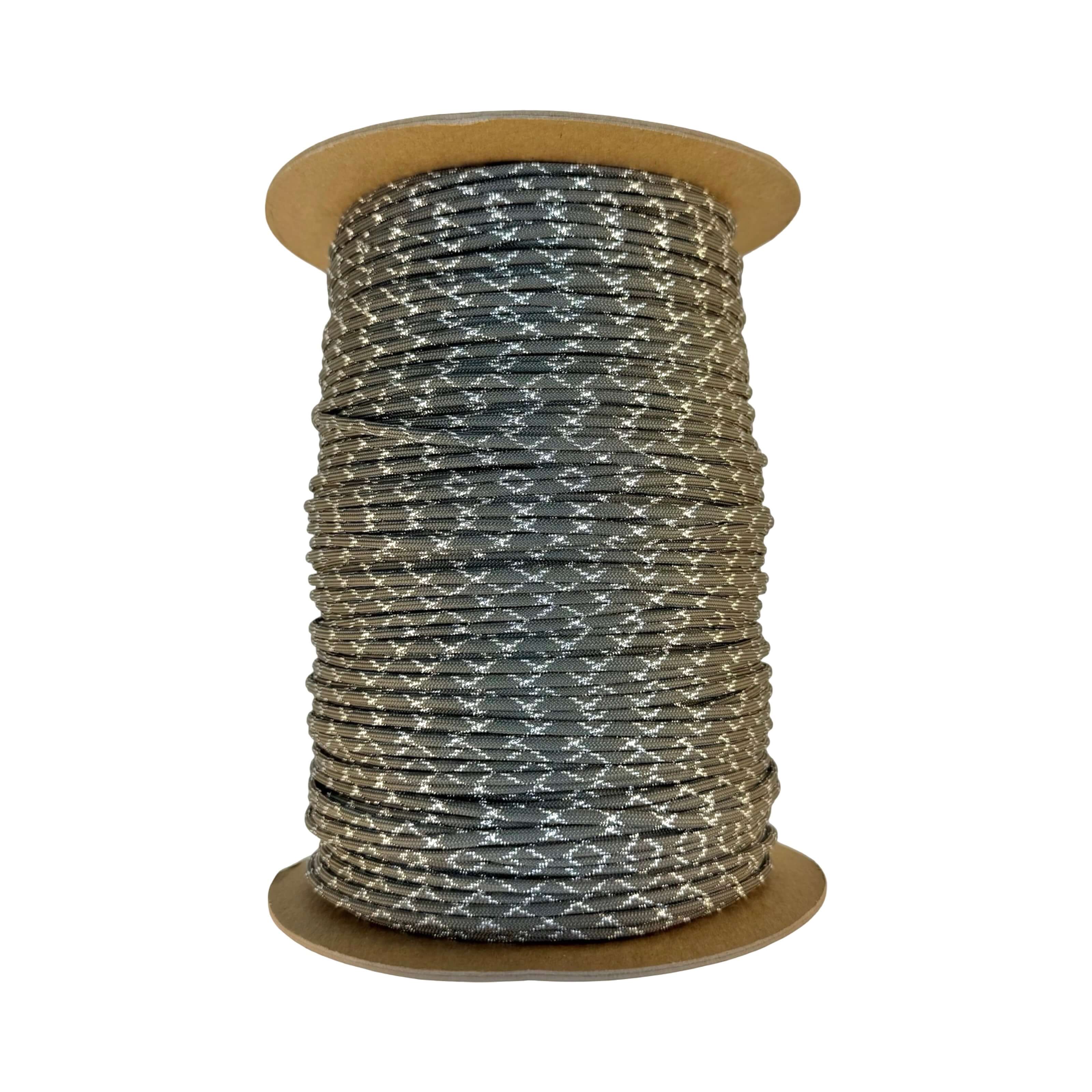 Charcoal Grey w/ 3 Silver Metallic "X" Tracers 550 Paracord