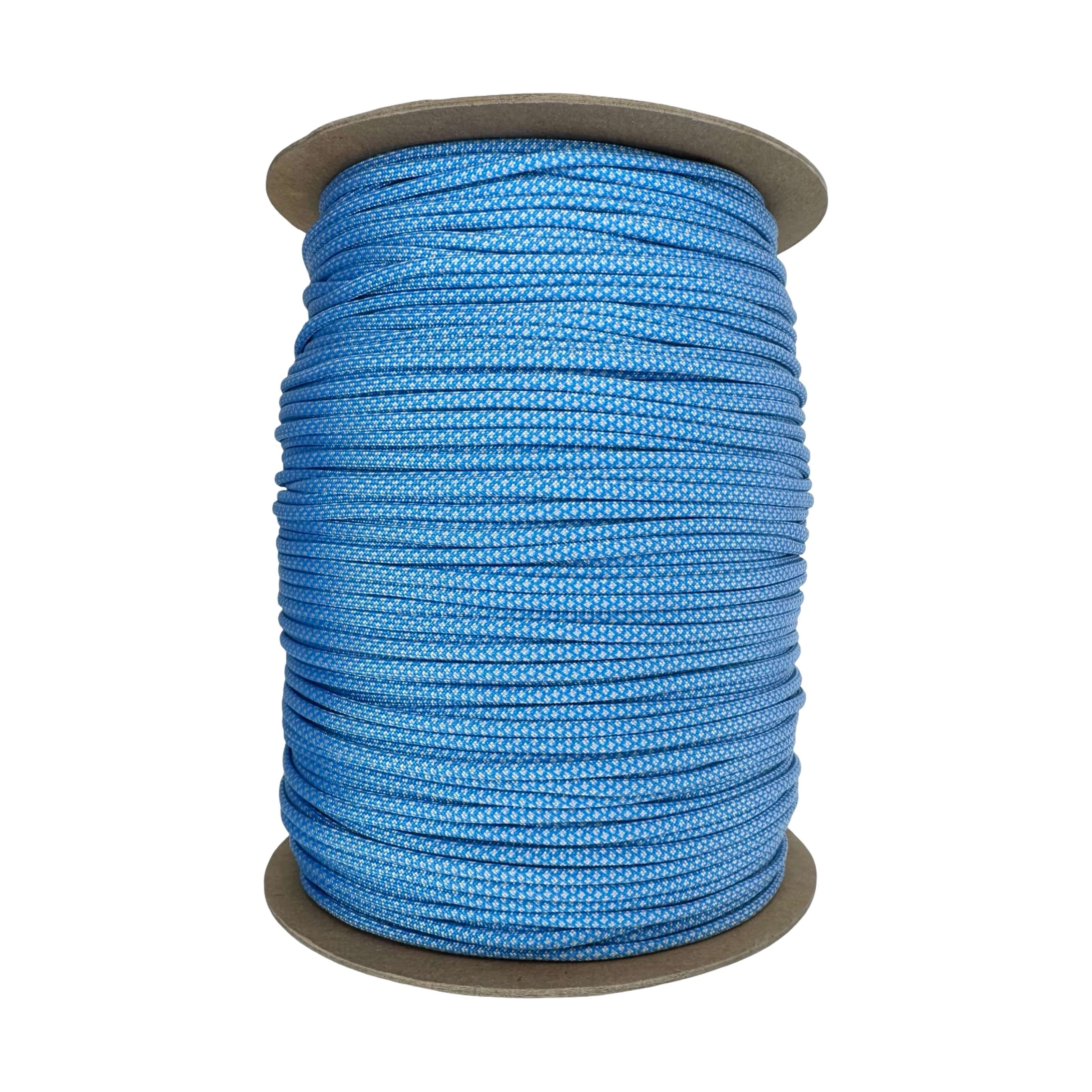 Paracord 550 azul colonial con diamantes gris plateado