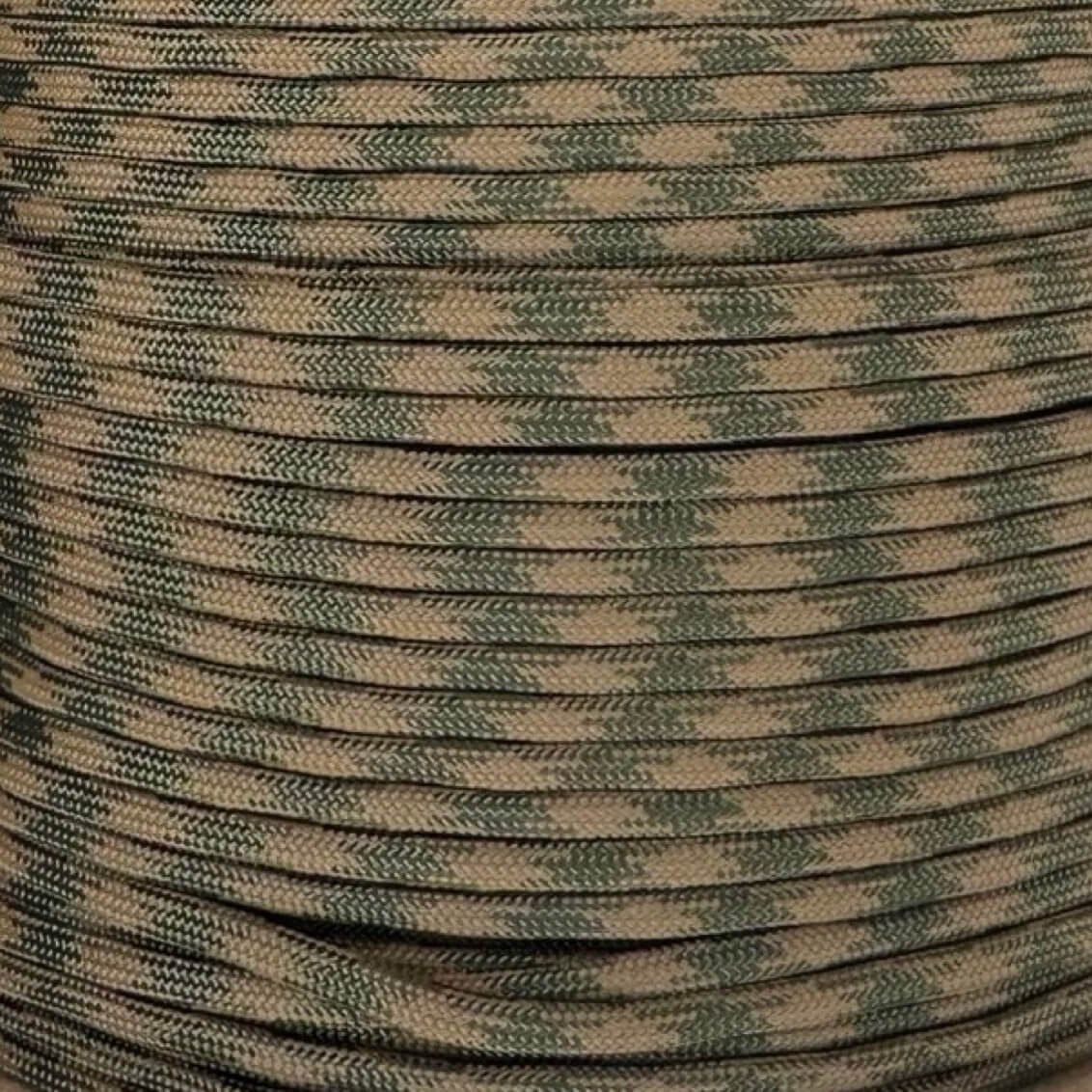 Paracord 550 color marrón coyote y verde oliva