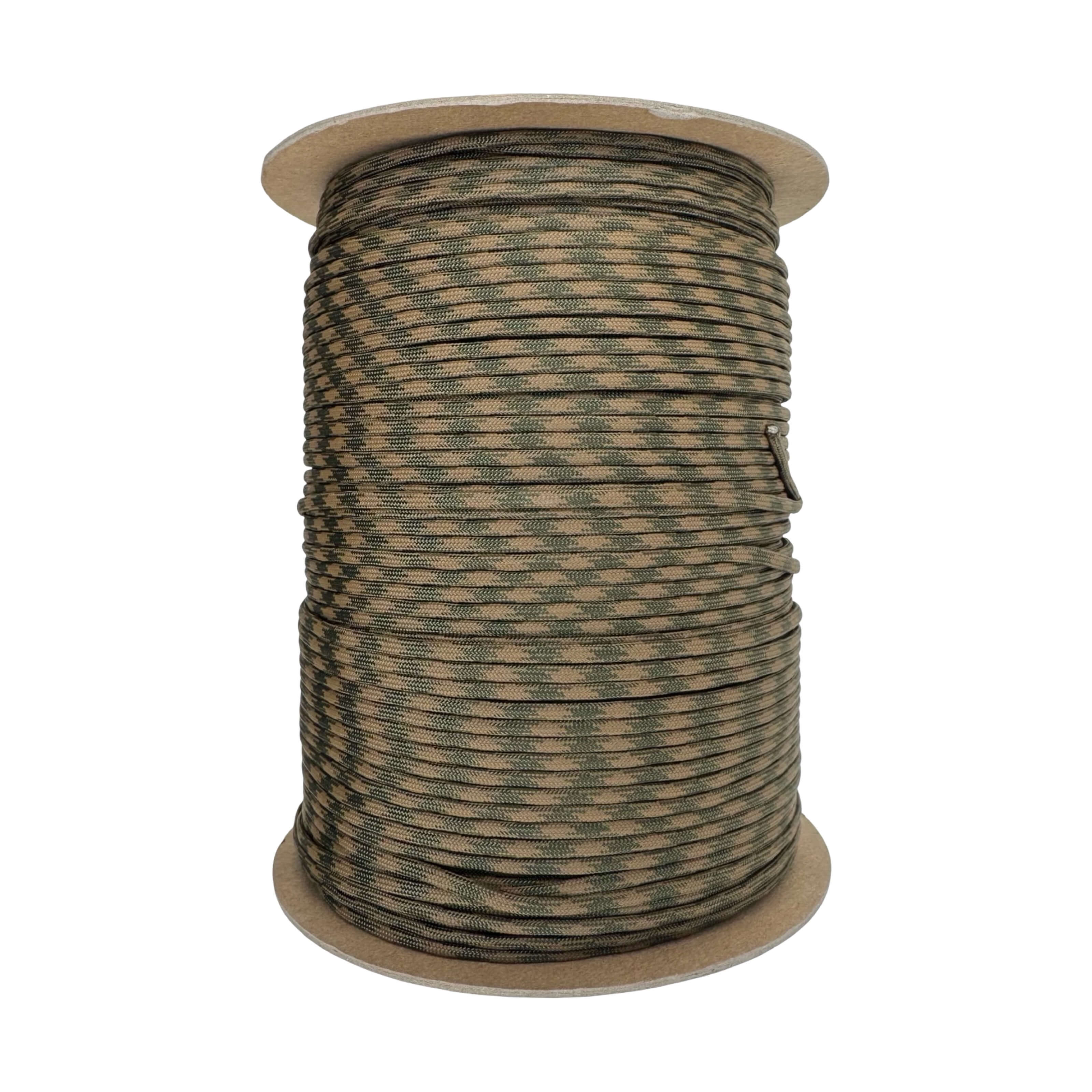 Paracord 550 color marrón coyote y verde oliva
