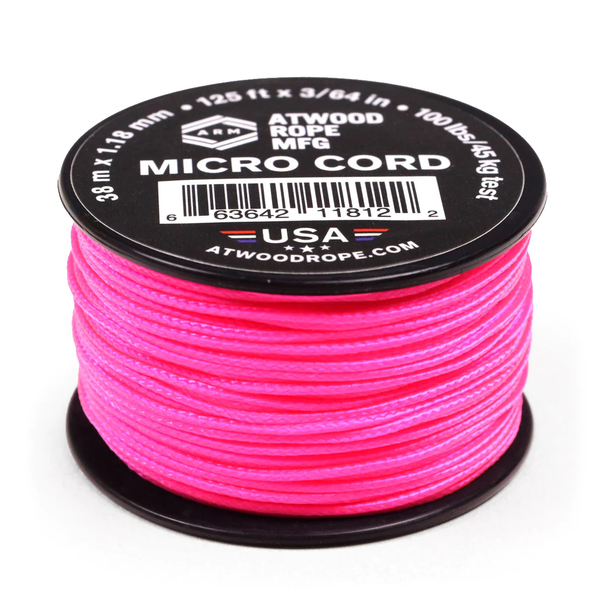 Cordón micro Atwood de color rosa intenso