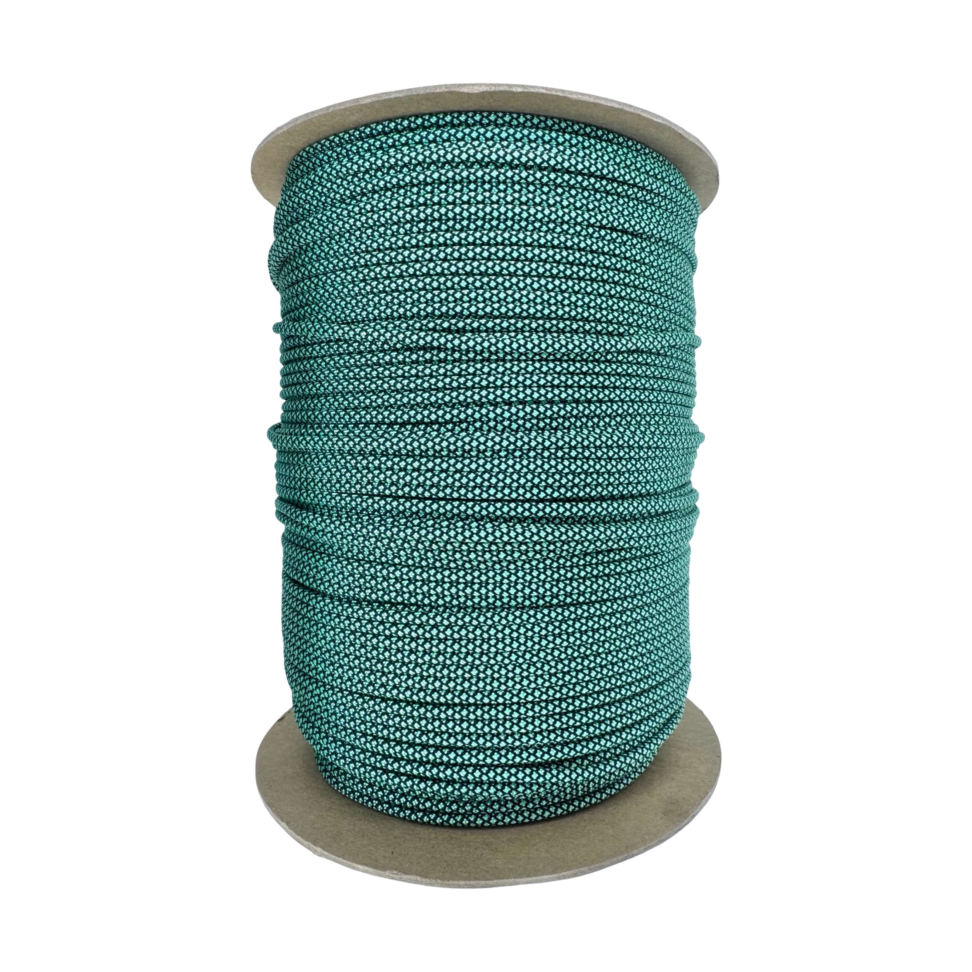 Midnight Blue with Mint Green Diamonds 550 Paracord