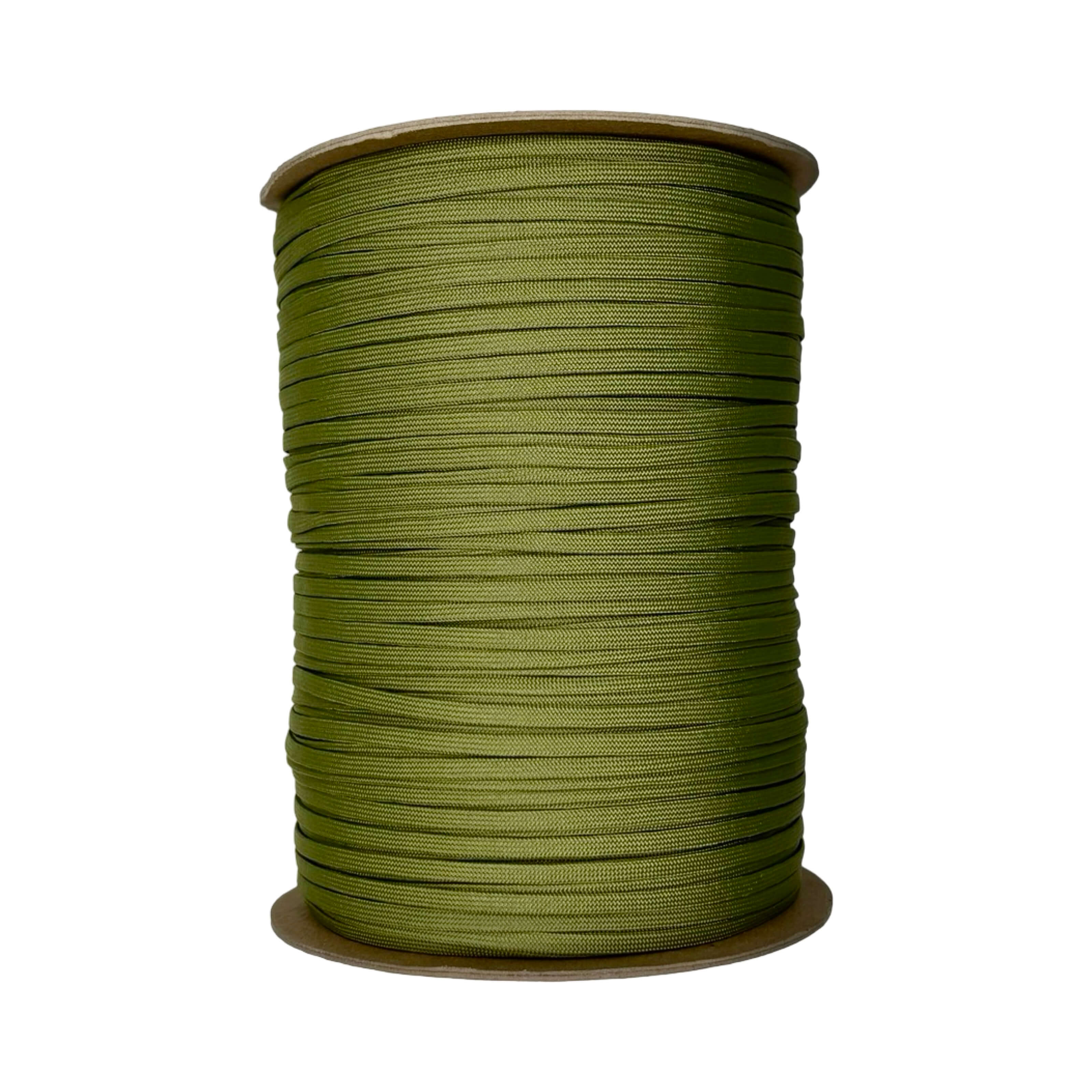 Paracord sin núcleo verde musgo