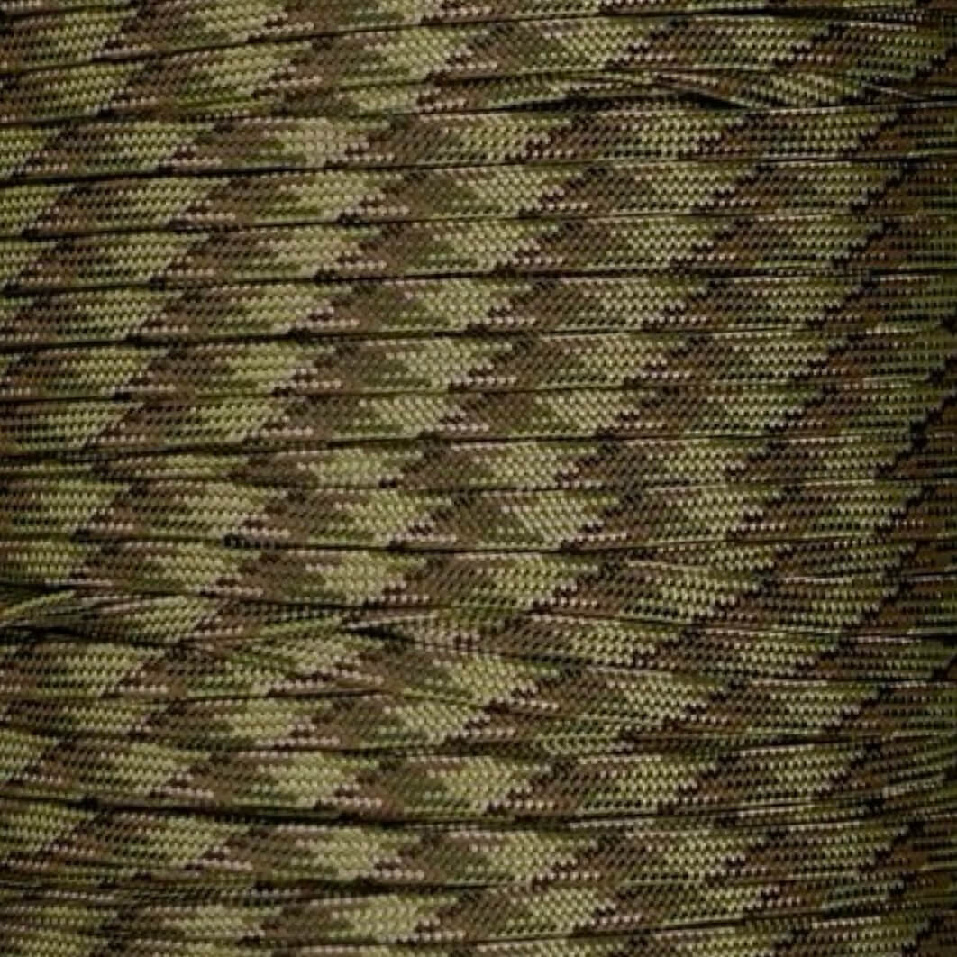 Paracord Elwood Dark Digital Multi Camo – 100 Piedi (30,5m) – 550 Libbre, 7 Fili – Sopravvivenza