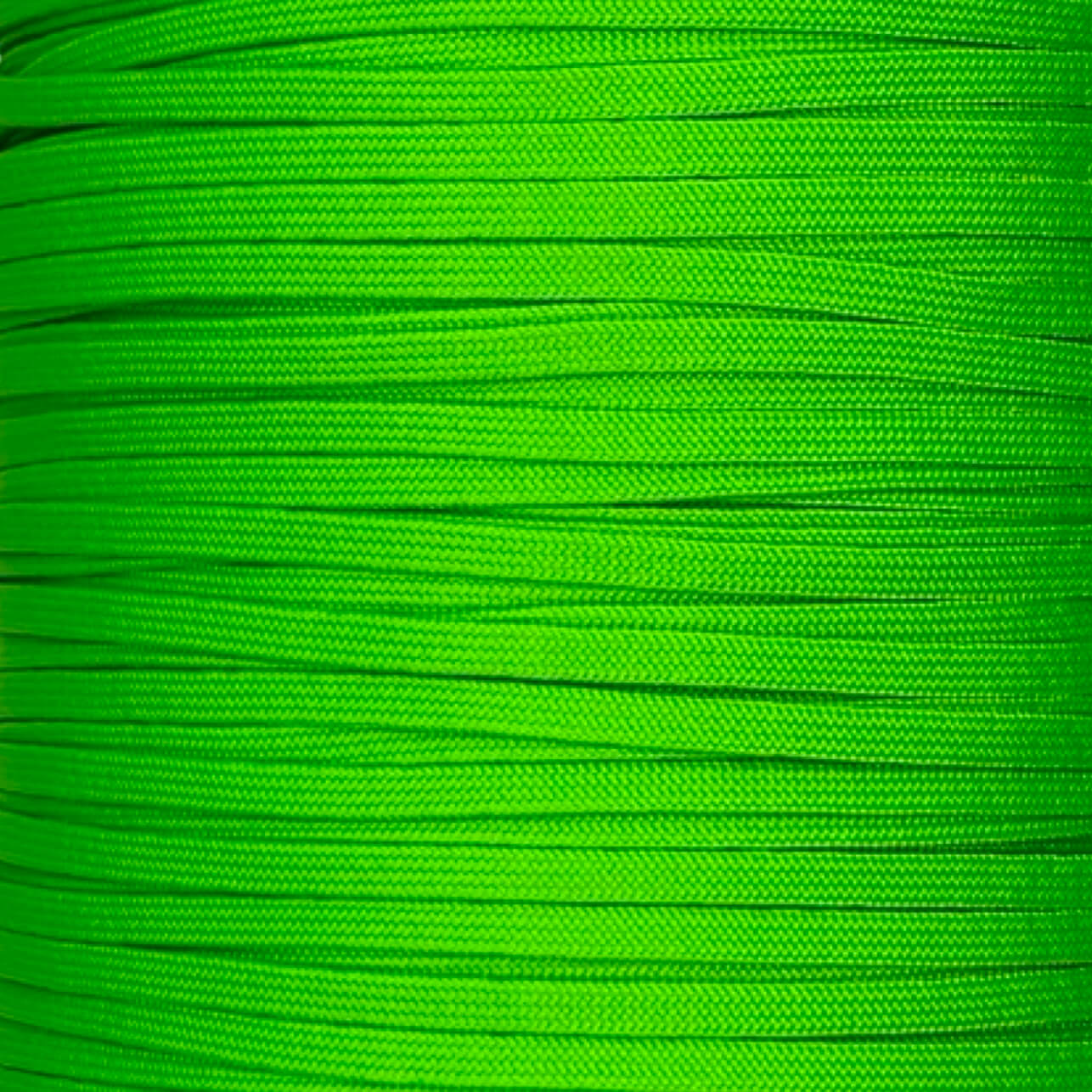 Paracord sin núcleo verde neón