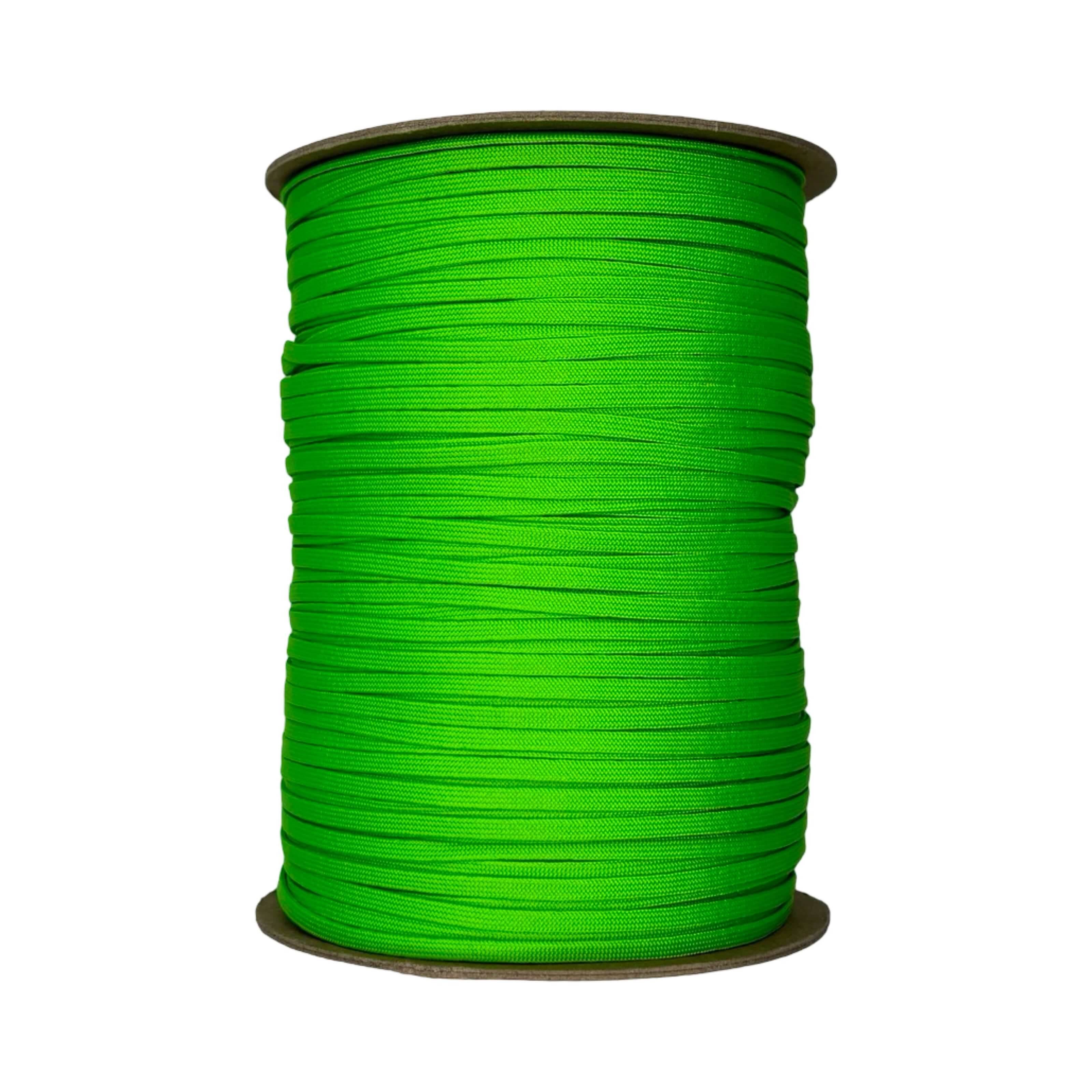 Paracord sin núcleo verde neón