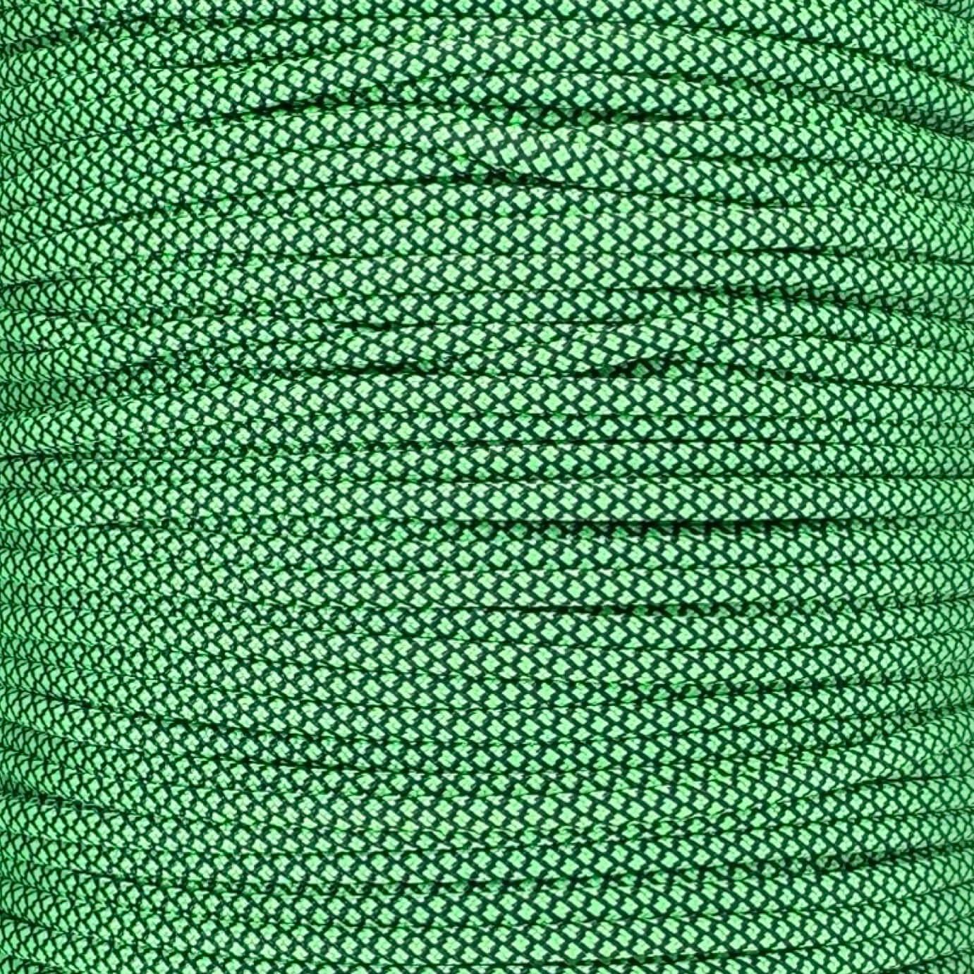 Paracord 550 con diamantes verde neón