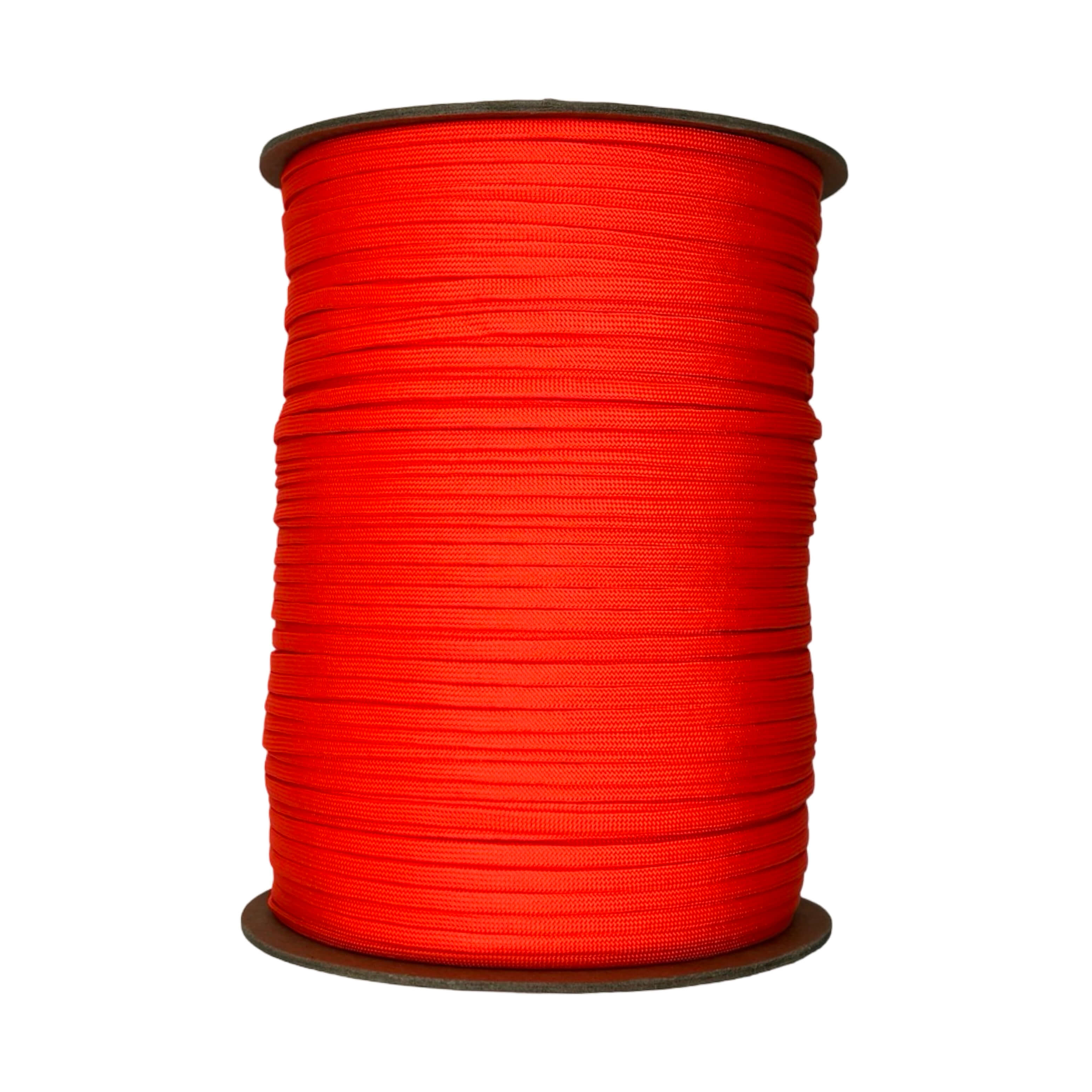 Paracord sin núcleo de color naranja neón