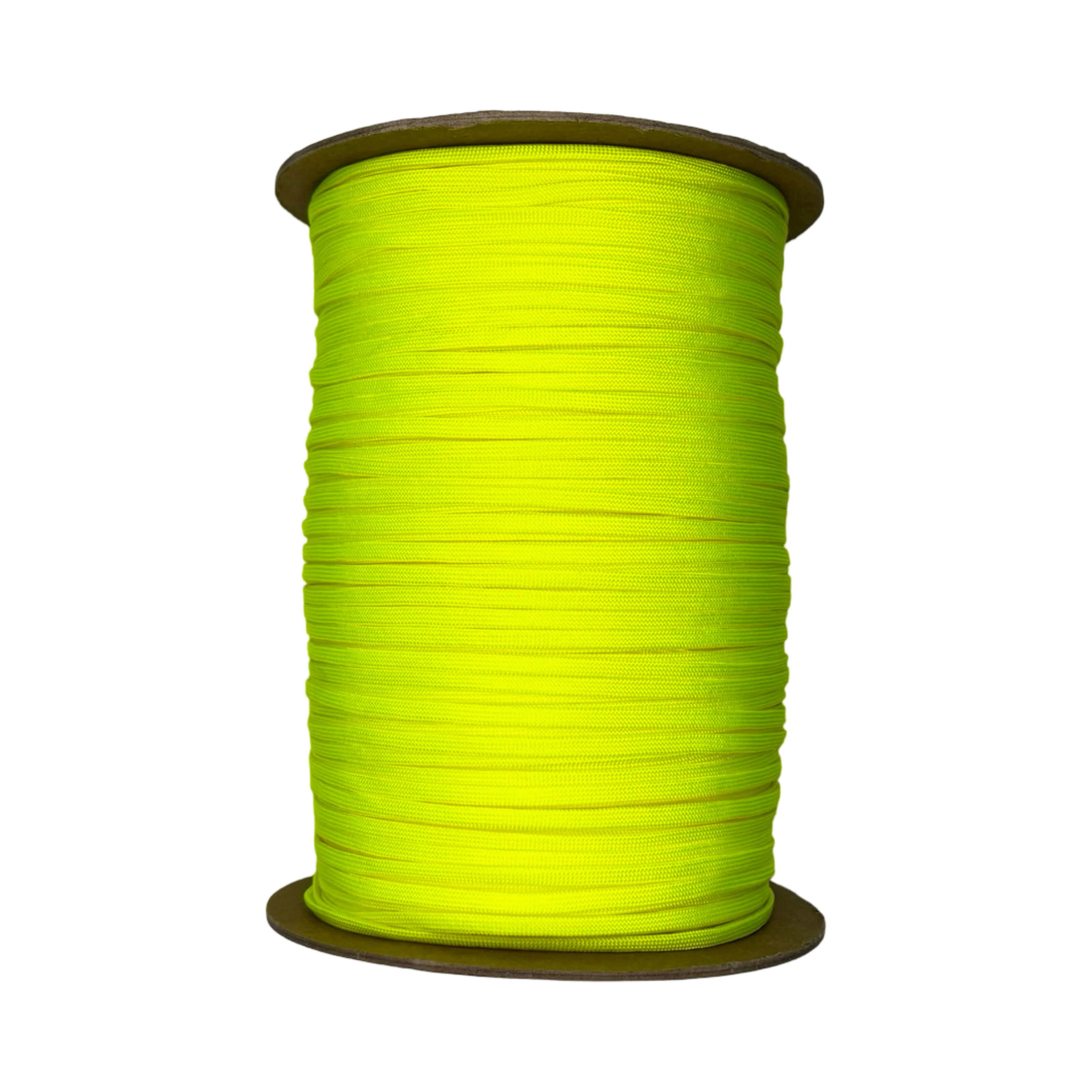 Paracord sin núcleo de color amarillo neón