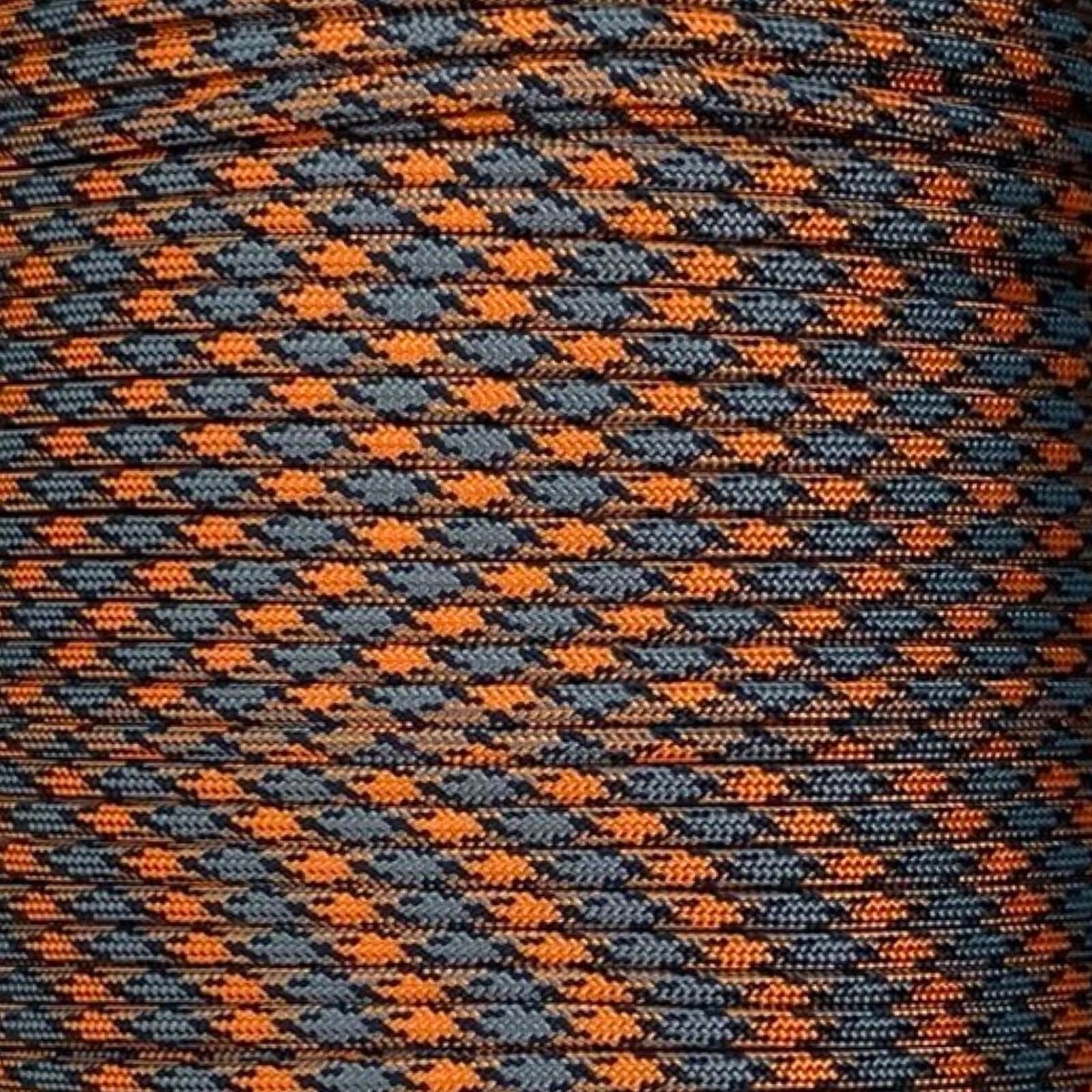 Paracord 550 camuflaje naranja y gris