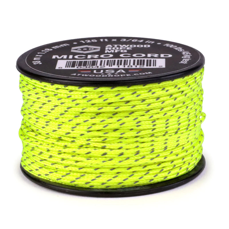 Neon Yellow with Reflective Tracers Micro Cord
