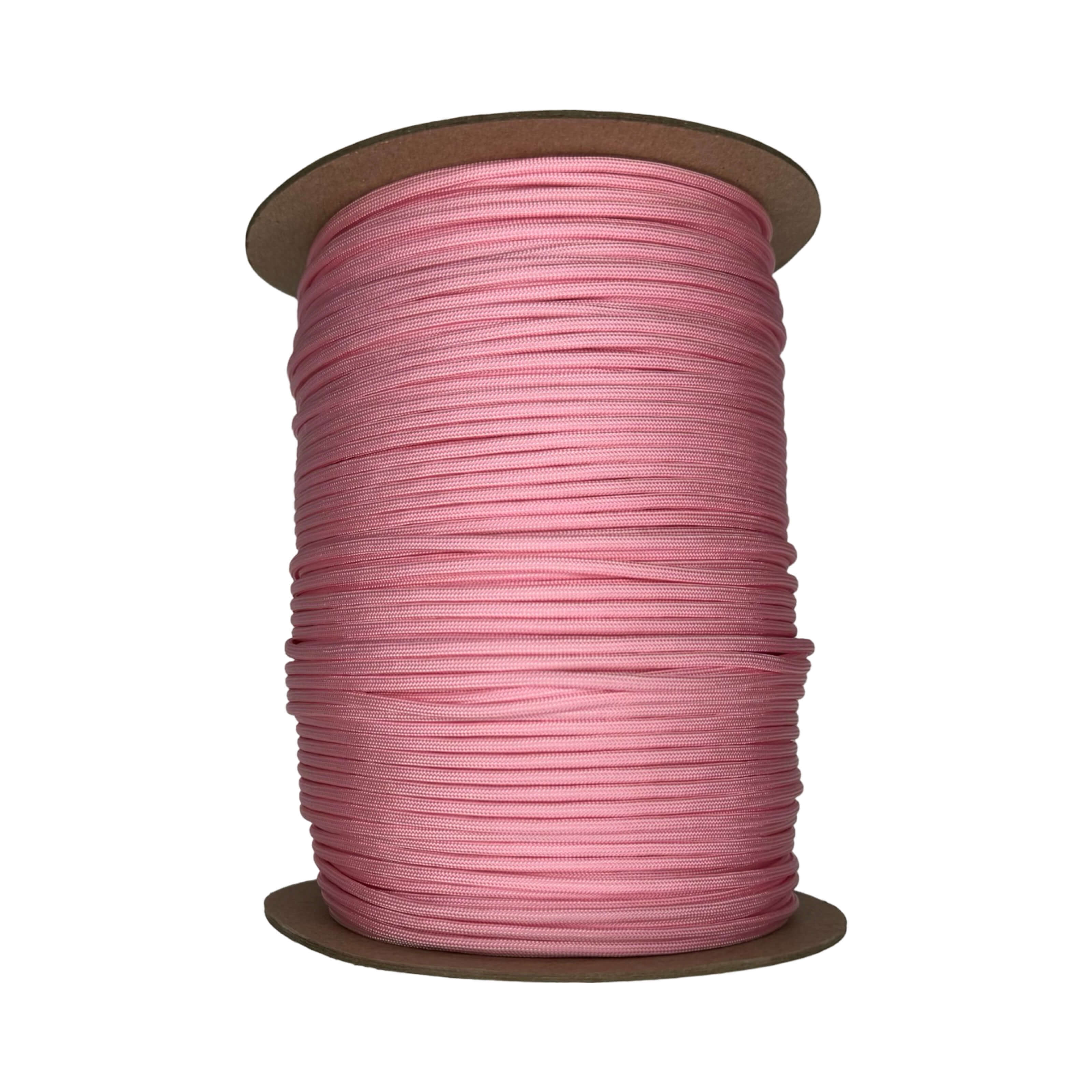 Rose Pink with White Stripes 550 Paracord