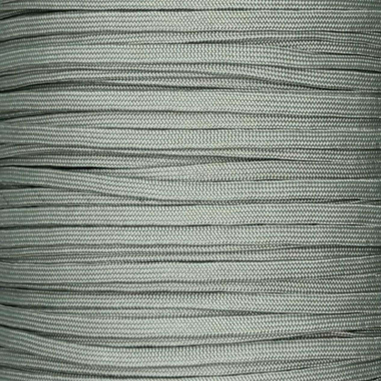 Paracord sin núcleo de color gris plateado