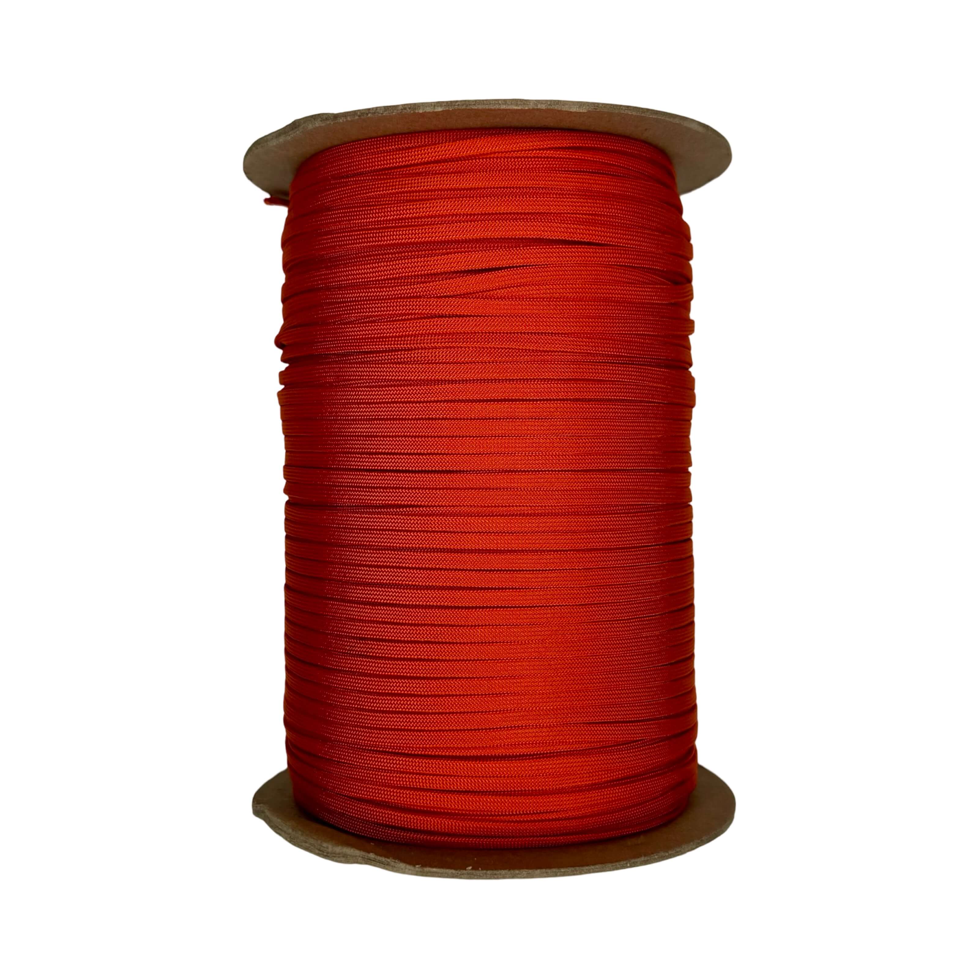 Paracord sin núcleo 650 de color naranja solar