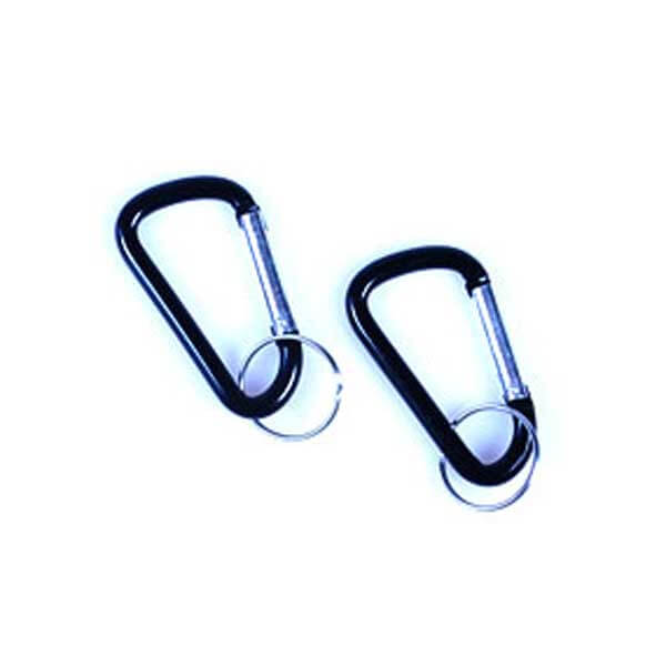 60mm Carabiner Key Ring 2pk