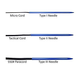 Blue Paracord Needle Sizes