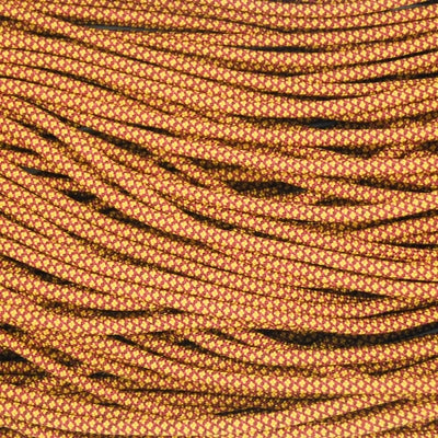 Paracord 550 color burdeos con diamantes color vara de oro