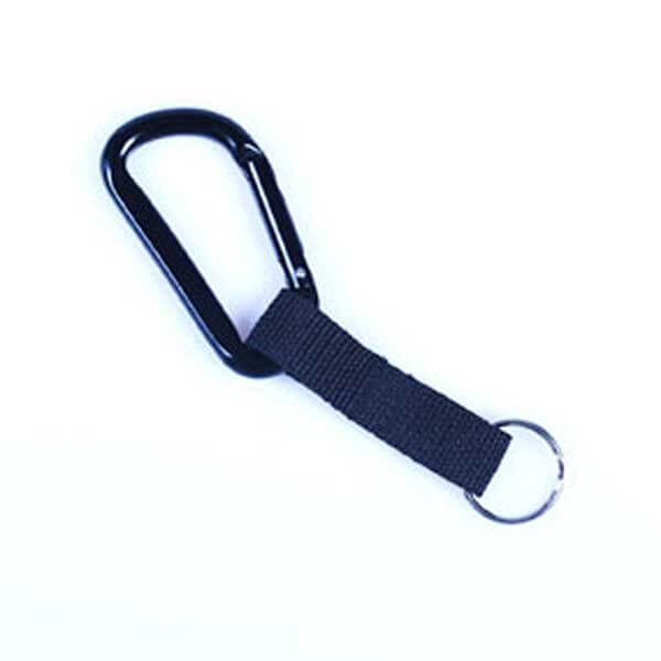 80mm Carabiner Key Ring: Black