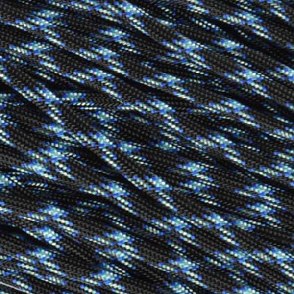 550 Paracord Starry Night-Silver with Black USA Made Nylon Type