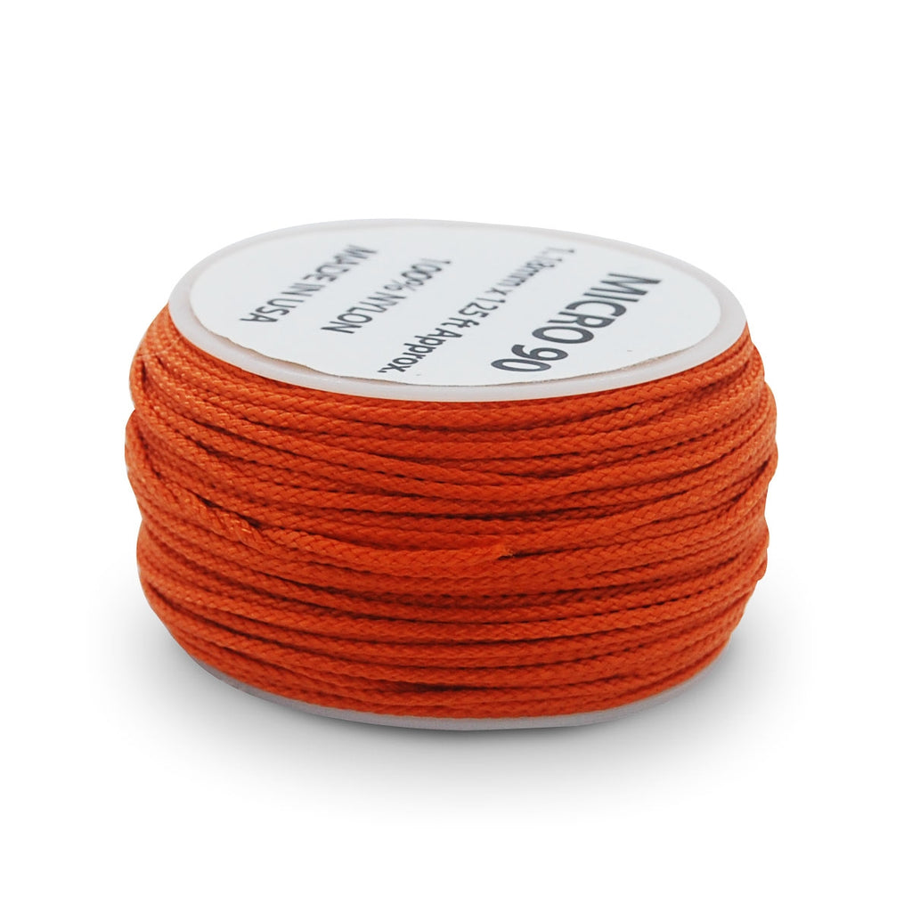 Neon Orange with Refelective Tracers Micro Cord - 125 ft