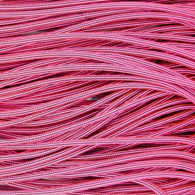 Neon Pink with Black Stripes 550 Paracord