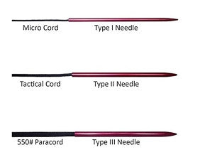 Red Paracord Needle Size Chart