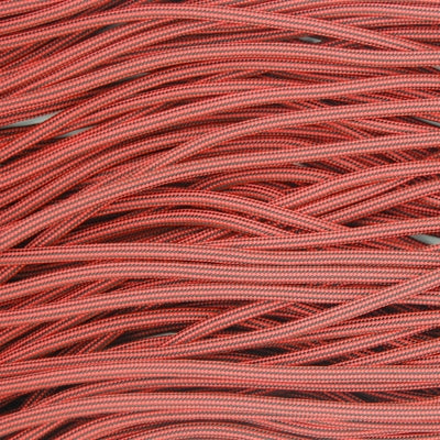 Paracord 550 color rojo escarlata con rayas negras